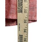 Garnet Hill Linen Tunic Top Women's Size Large Long Sleeve Button Front Coral Photo 6
