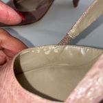 Enzo Angiolini  Eaanara Leather Pink Snake Skin Slingback Heels Women 6M Career Photo 2