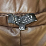 Eloquii NWT  Womens Brown Faux Leather Pants 22‎ Photo 2