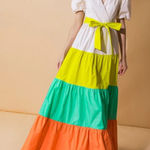 Flying Tomato Flying‎ Tomato Tiered Maxi Dress Size Large Photo 0