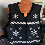 Talbots Wool Embroidered Christmas‎ Vest Photo 0