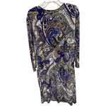 Kasper  Faux Wrap Dress Womens Size 3X V-Neck 3/4 Sleeves Paisley NWT Formal Photo 3