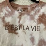 Lacausa NWT  (Anthropologie),C'est La Vie Tie Dye Crewneck Sweatshirt, Size M Photo 1