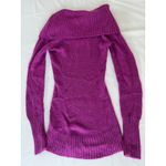 Y2K Candie’s sweater size XS stretchy fold over off shoulders long sleeve sequin Purple Photo 3
