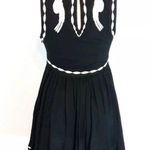 Free People Birds of a Feather Embroidered Floral Skater Dress Size 2 Photo 2