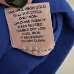 Philosophy Classic Chic Blue Pencil Skirt Career Gold Exposes Zipper Size 6 S Photo 5