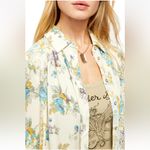 Free People  HOLD ON TO ME FLORAL LONG SLEEVE BLOUSE IVORY COMBO SIZE SMALL Photo 3