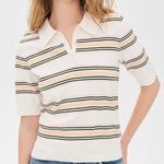 Reformation Campbell Polo Sweater Size Medium Photo 0