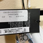 Chaser Strappy Bandeau Blue and White Striped Bikini Top Size M Photo 4