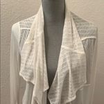Anthropologie Vanessa Virginia  off white cardigan open sweater small S Beautiful Photo 3