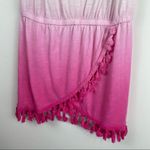 Victoria's Secret Victoria’s Secret Mini Dress Swim Cover White Pink Ombre Tassle Hem Sz Small Photo 5