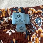 CeCe  Brown Floral Wide-Leg Pants Photo 4