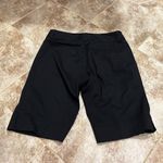 Adidas  Stretch Mid Rise Bermuda Shorts Solid Black Size 4 Pockets Zip Closure Photo 1