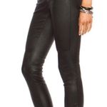 Current/Elliott  Lamb Leather Crop w/ Long Zip Black Skinny Pants Photo 0