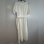 Joie NWT  White Eyelet Lace Short Sleeve Belted Faux Wrap Midi Dress Size 4 Photo 9