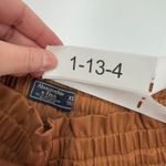 Aerie Pants Womens X Small Orange Satin Joggers High Rise Photo 2