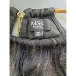 MSK Petite Black Metallic Shimmer Halter Maxi Gown Women’s Size 10P Photo 4