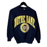 Urban Outfitters Notre Dame Crewneck Sweatshirt Vintage 90s Extra Small XS Blue Graphic Photo 1