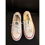 Converse All Star Low Top Sneakers White Red Blue Trim Women Size 7.5 Photo 3