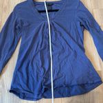 Banana Republic  Womens Cotton vintage Top Sz Medium Purple Long Sleeve Slim Fit Photo 5