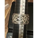 Spinner Ring Ornate Band with Connected Ovals Sterling Silver Size 12 Photo 1