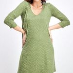 Nine Britton NEW NWT  STITCH FIX Skylee Brushed Knit Dress Olive Green Polka Dot Photo 0