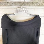 Leith NWOT  Black Off Shoulder Cozy Sweater Photo 4