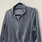 Croft & Barrow Grey Velour Full Zip Track Jacket ~ Athleisure ~ Size M Photo 3