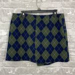 Versona  Argyle Green and Navy Pleated skirt Photo 1