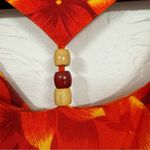 Scarlett Vintage  Orange Floral Button Front Midi Dress Women’s 14 1990s Summer Photo 8