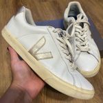 VEJA  white gold lace up low top shoes sneakers women’s 10 Photo 0