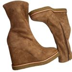 Veronica Beard Women 9.5 Arlo Suede Leather Wedge Boots Hazelwood Tan Brown NWOT Photo 11