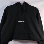 1994 Clothing Black Crop Hooded Sweatshirt Working Girl Graphic Size L Size L Photo 1