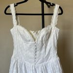 House Of CB  ‘Brigitte White Cotton Broderie‎ Anglais Corset Mini Dress NWOT sz M Photo 4