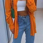 Urban Outfitters BDG Orange Clean Cut Button Down Shirt Top Blouse Photo 2