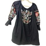 Free People  Embroidered Blouse Top Size Large Boho Flowy Bohemian Trendy Photo 0