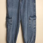 The Ragged Priest  ladies oversized 100% cotton cargo jogger denim jeans size 30 Photo 3