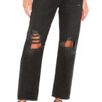 AGOLDE  Women Black High 90's Fit Rise Straight Leg Distressed Jeans Size 27 0375 Photo 0