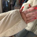 Abercrombie & Fitch Full Zip Sherpa Jacket White Size Medium Photo 3