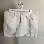 We The Free #317  Fringe Hem Distressed Jean Skirt Photo 5