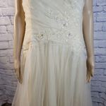NWT Elegant IZIDRESS Cream Beaded Evening Gown/Bridal/Wedding Dress Photo 8