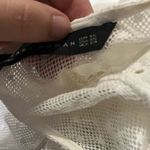 ZARA White Embroidered Lace Eyelet Flutter Sleeved Blouse Size XS Photo 6