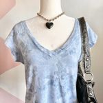 Blue Hawaiian Floral Top‎ Y2K Coconut Girl Vintage Inspired 2000s Large Photo 1