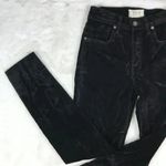 Free People Black Velvet Skinny Jeans Size 26 Photo 4