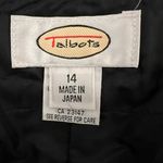 Talbots Vintage 100% Wool Lined Pants Lined Size 14 Black Textured Side Zip Photo 3