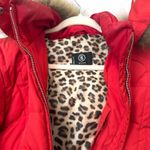 BOGNER Down Ski Jacket Fur Hood Red Sz 8 Photo 3