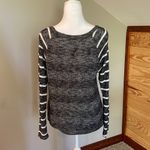 Maru Black White Striped Long Sleeve Top Small Photo 2