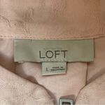 Loft BLUSH pink lightweight embroidered bomber jacket Sz L Photo 8