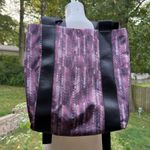 Fabletics  Bucket Backpack Pink Purple Black Trim Arrow Pattern 15x14x5 Photo 0