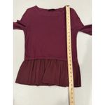 Loft  Sweater Womens XS Petite Maroon Stretch Romantic Workwear Preppy Academia Photo 4